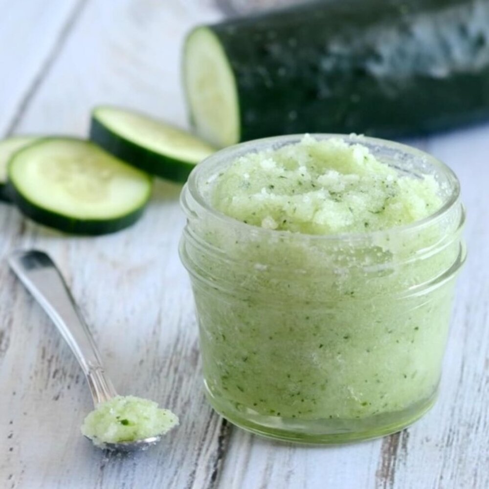 🥒 Homemade Cucumber Sugar Scrub